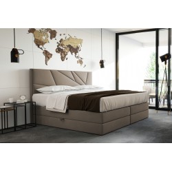 Łóżko kontynentalne 180x200 Beżowe Verde Lux