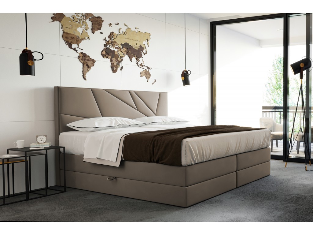 Łóżko kontynentalne Verde Lux 180x200 beżowe