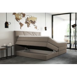 Łóżko kontynentalne 200x200 Beżowe Verde Lux