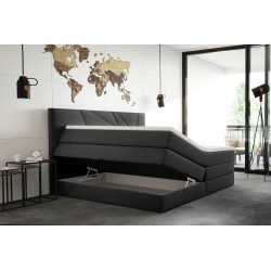 Łóżko kontynentalne 160x200 Ciemnoszare Verde Lux