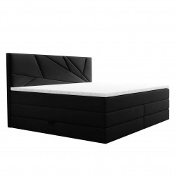 Łóżko kontynentalne Verde Lux 200x200 czarne