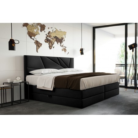Łóżko kontynentalne Verde Lux 160x200 czarne