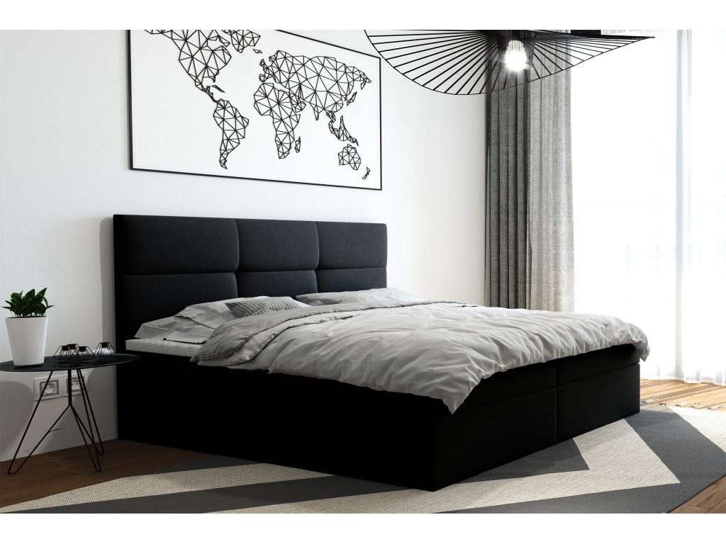 Łóżko kontynentalne Top 160x200 czarne