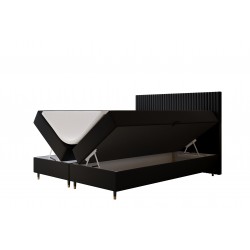 Łóżko kontynentalne Estepona 160x200 czarne