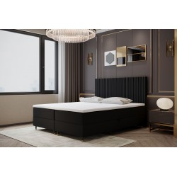 Łóżko kontynentalne Estepona 180x200 czarne