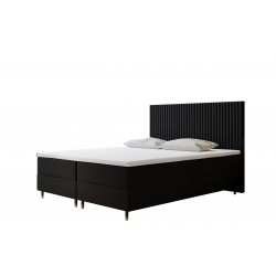 Łóżko kontynentalne Estepona 200x200 czarne