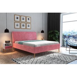 Łóżko tapicerowane Pablo 160x200 różowe