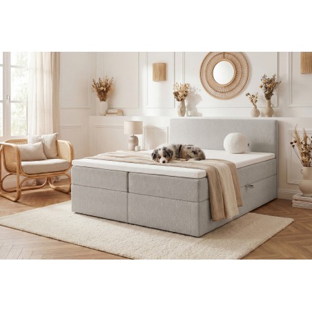 Łóżko kontynentalne QUELLE 160 szare