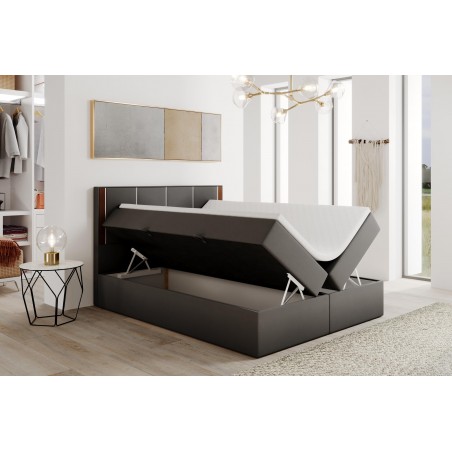 Łóżko kontynentalne Perfect Lux 160x200 ciemnoszare