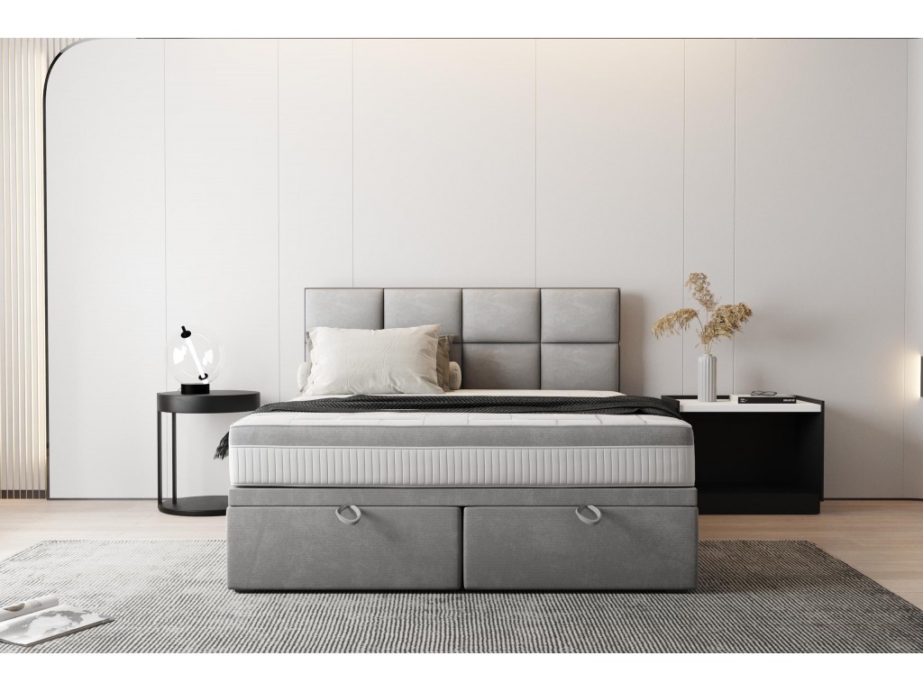 Lit double Tropea 180x200 gris