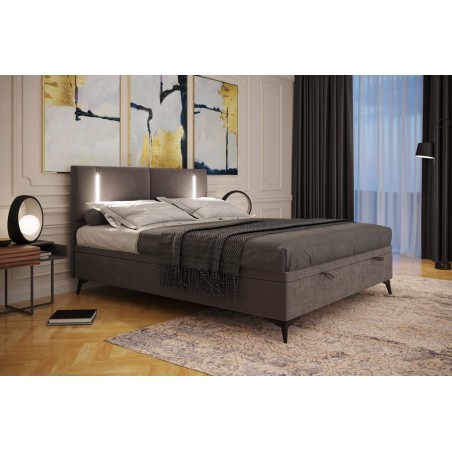 Lit Hugo 140x200 gris